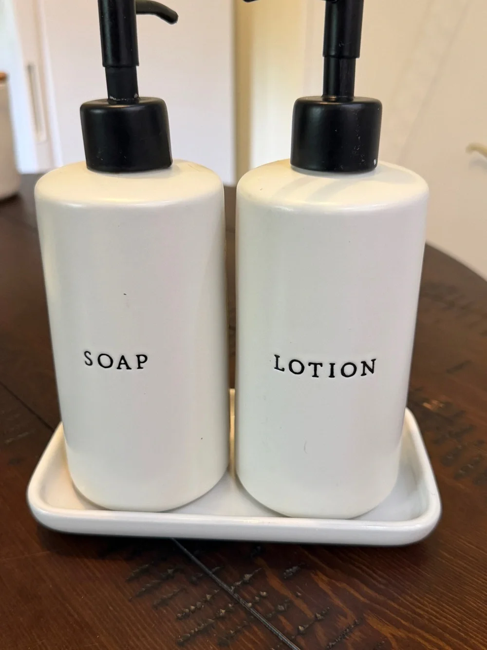 Hearth and Hand with Magnolia stoneware Soap & Lotion Dispenser Set